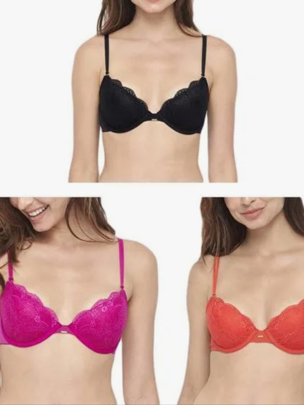 Retail $47 New BeMe NYC Women's Rough & Tumble Lace Demi Bra